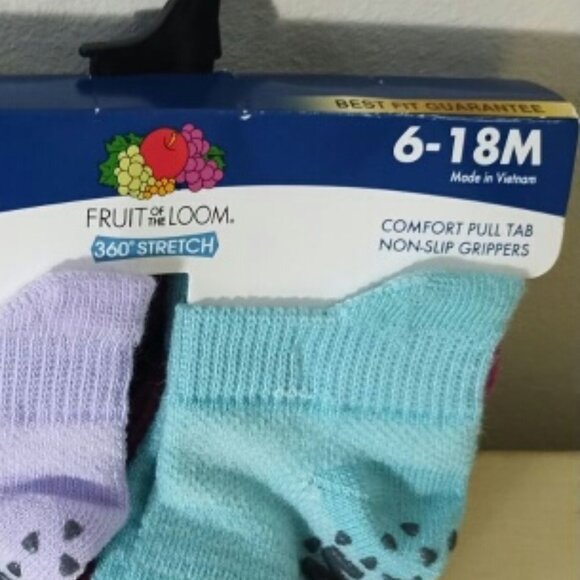 NWT Fruit of the Loom low cut socks 6-18 month size - Picture 2 of 5